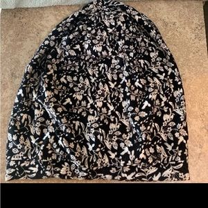 “ALNORM” Lined Slouchy Cap Slouch Skullcap Fashion Headwear Black, Grey & White.